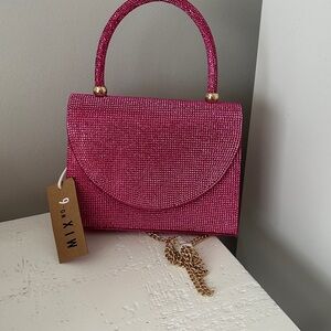 Hot pink rhinestone bag